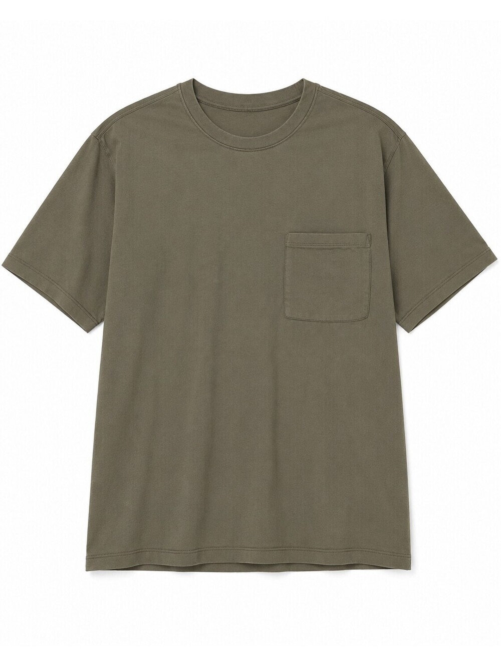 Lululemon Men's Olive Pocket T-Shirt Crew Neck Short Sleeve Cotton Blend Size L